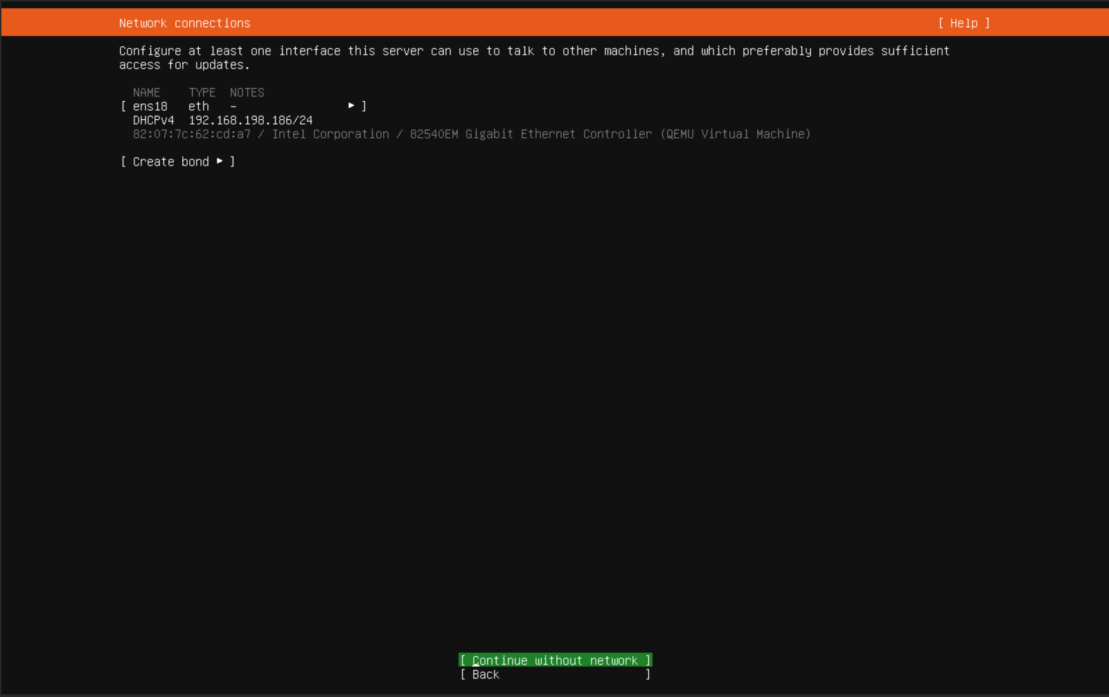 network setup